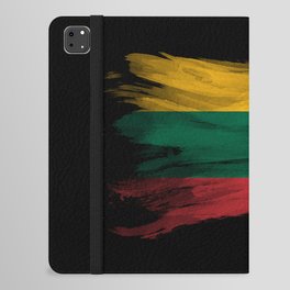 Lithuania flag brush stroke, national flag iPad Folio Case