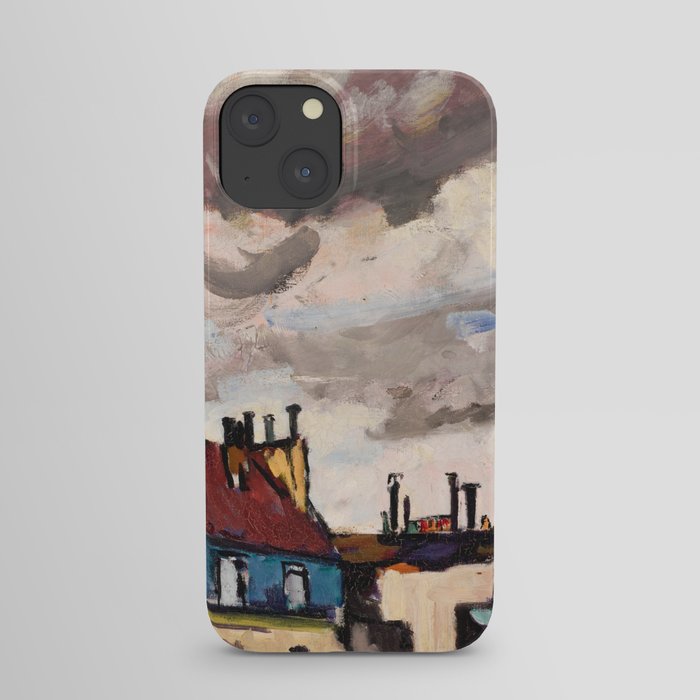 Rooftops and Clouds in Paris,H. Lyman Saÿen, 1918 iPhone Case