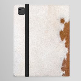 White and Brown Cowhide | Farmhouse Style iPad Folio Case
