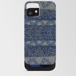 Impressionism blue dabs pattern iPhone Card Case