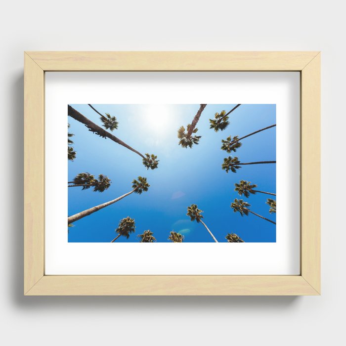 Palm Trees in Los Angeles Recessed Framed Print
