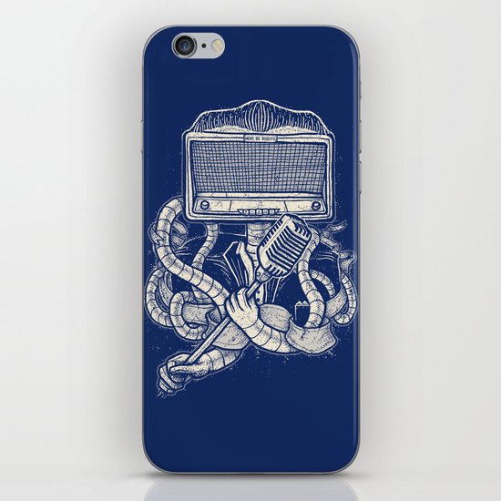 Rocker robot Navy iPhone & iPod Skin