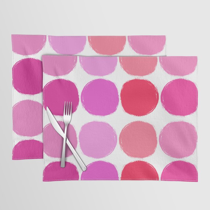 Lipstick pink on pink Placemat