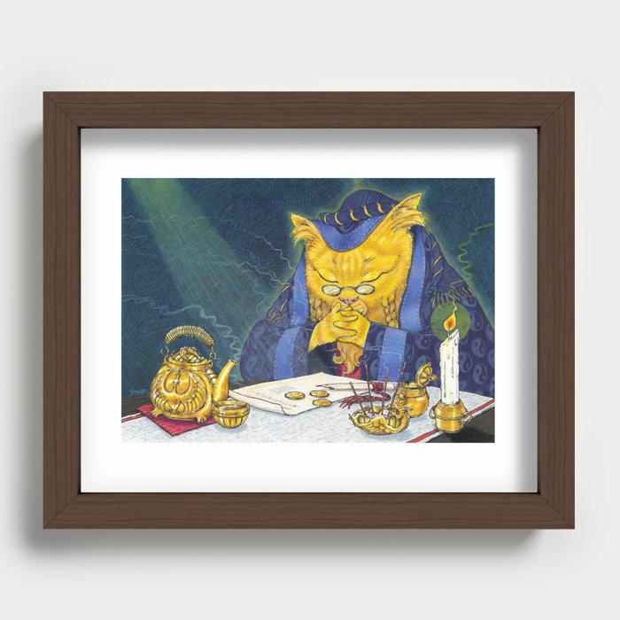 Cats of Divination / CONTEMPLATION Recessed Framed Print