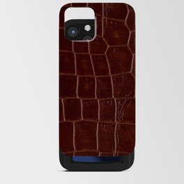 Textured Crocodile Leather iPhone Card Case