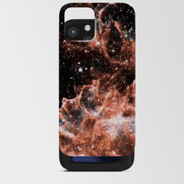 galaxy nebula peach gray iPhone Card Case
