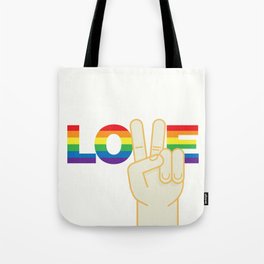 Peace and Love Tote Bag