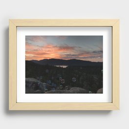 sunset bubble Recessed Framed Print