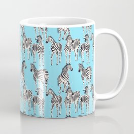 Zebras (Sky Blue) Coffee Mug