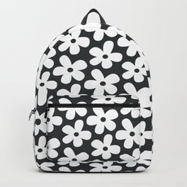 Ursula Backpack | Vector, Pattern, Floral, Simple, Charcoal, Retro, Aisy, Frangipani, Graphicdesign, Digital 