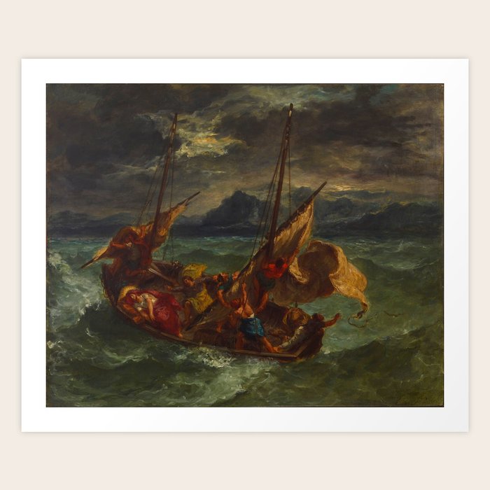 Eugène Delacroix "Christ on the Sea of Galilee" (1854) Art Print by