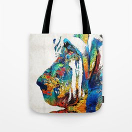 Colorful Bloodhound Dog Art By Sharon Cummings Tote Bag