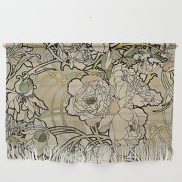 Alphonse mucha flowers textile Wall Hanging
