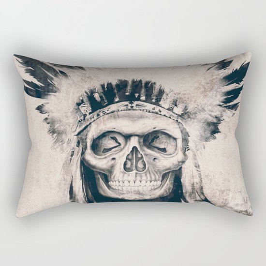 INDIAN SKULL Rectangular Pillow