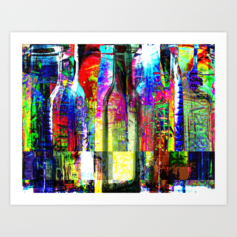 Featured image of post Glass Bottle Artwork - Hand painted champagne bottle illustration.