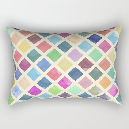 Watercolor geometric pattern Rectangular Pillow