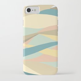 Pastel colored waves iPhone Case