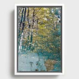 Aque blue forest Framed Canvas