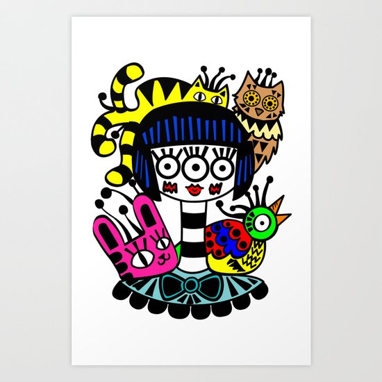 imaginary friends Art Print