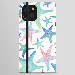 Starfish Pattern iPhone Wallet Case