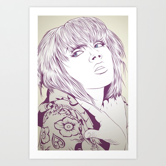 Thinking about something Art Print