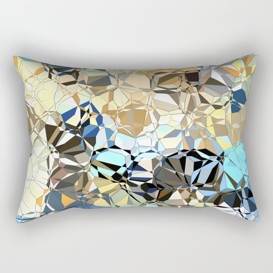 Blue And Beige Pattern Rectangular Pillow