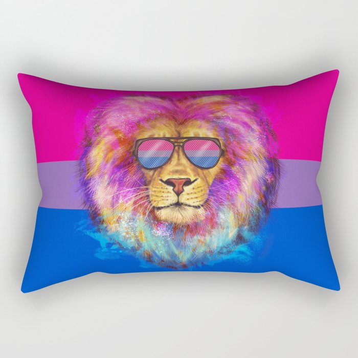 The Bi Lion Pride Rectangular Pillow