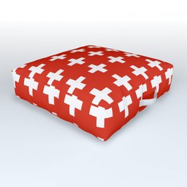 flag of switzerland 2-Switzerland, Alps,swiss,Schweizer,suisse,zurich,bern,geneva Outdoor Floor Cushion