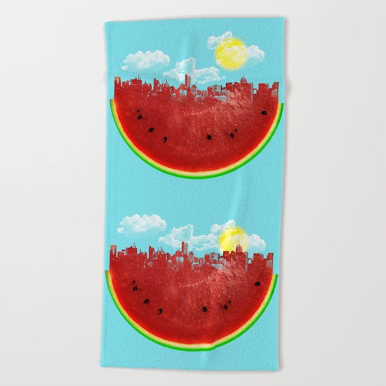 Watermelon City Beach Towel