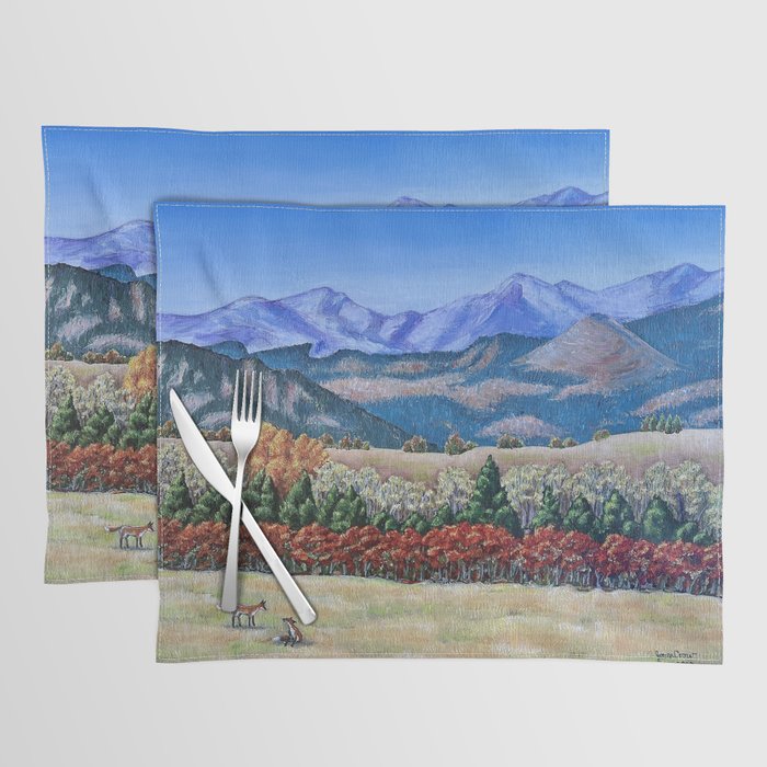 Foxes On The Foothills Placemat
