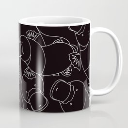 Minimalist Platypus Black and White Coffee Mug