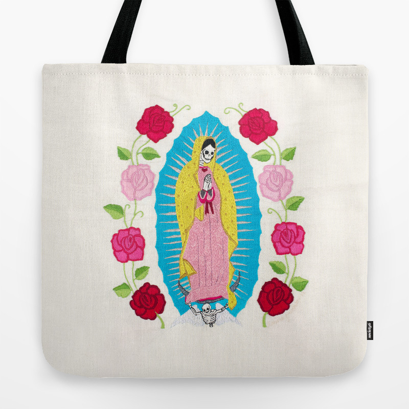 embroidered tote bag