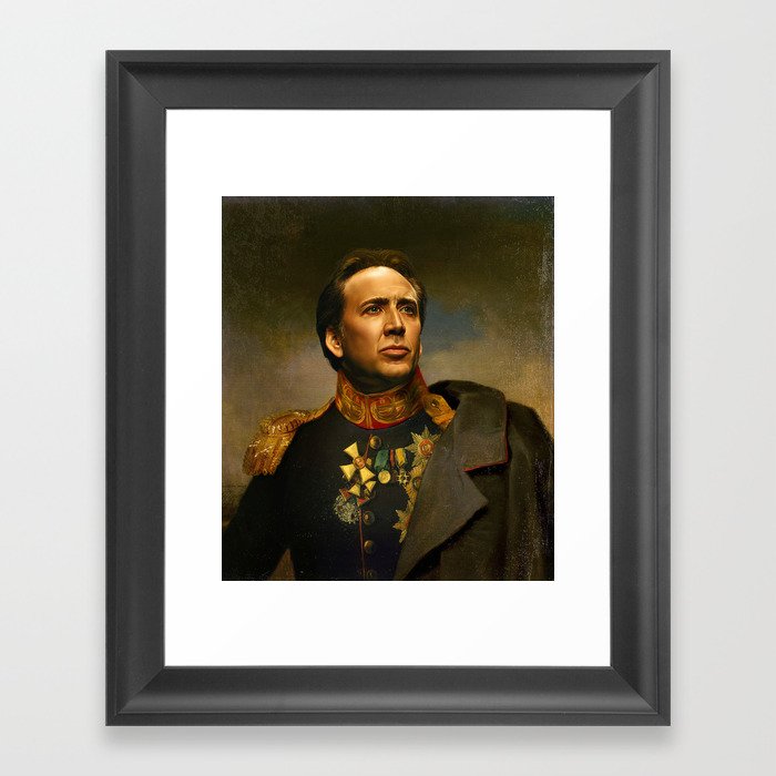 Nicolas Cage - replaceface Framed Art Print