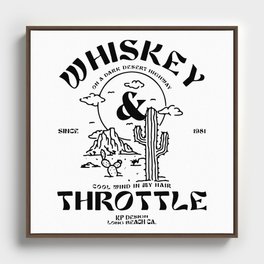 Whiskey Throttle Desert Highway Framed Canvas