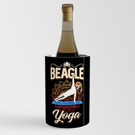 Beagle Yoga Mandala with Mandala Wine Chiller