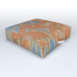 Rusty Blossoms Outdoor Floor Cushion