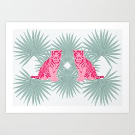 Pink Tigers Art Print