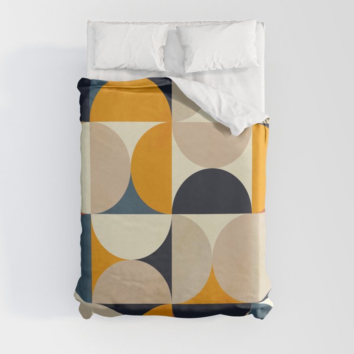 mid century abstract shapes fall winter 1 Duvet Cover