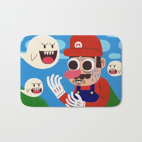 Tripping in the Mushroom Kingdom Bath Mat