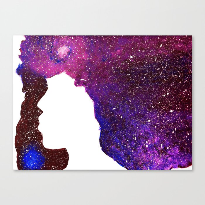 Galaxy Afro Canvas Print