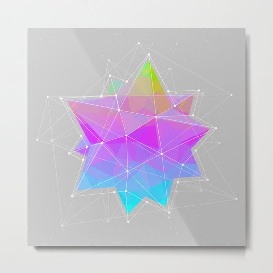 The Dots Will Somehow Connect (Geometric Star) Metal Print