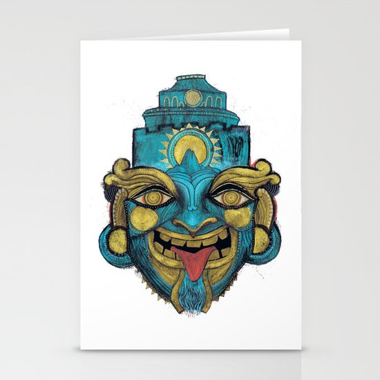 Morpho Mask Stationery Cards