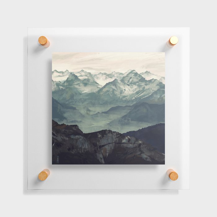 Mountain Fog Floating Acrylic Print