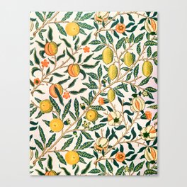 Lemon tree pattern vintage William Morris print Canvas Print
