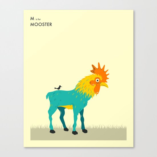M is for MOOSTER Canvas Print