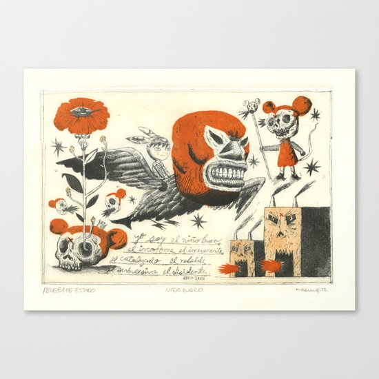 Niño Burro Canvas Print