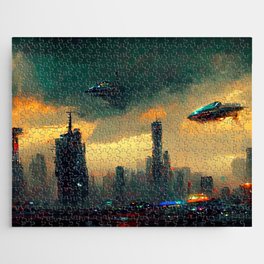 Flying to the Infinite City Jigsaw Puzzle