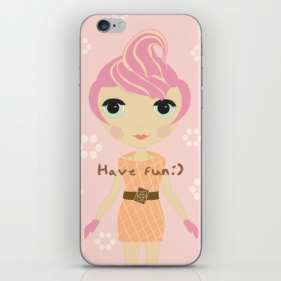 Ice-cream Girl iPhone & iPod Skin