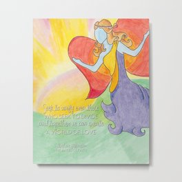 Mikaela A World of Love Metal Print | Graphic Design, Acrylic, Mikaela, Love, Angel, Archeiai, Typography, Watercolor, Painting, Illustration 