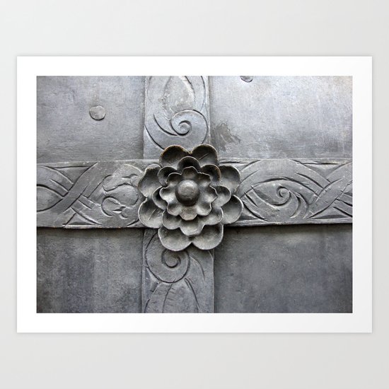Metal Door Basilica Mariazell Art Print